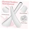 BEBEMOKO 2pcs Beauty Tools Stainless Steel Makeup Spatula Skincare Lotion Scoop Portable Beauty Spatula for Face view 3