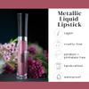 Aromi Metallic Liquid Lipstick | Chestnut Rose Lip Color with Shimmery Finish, Long-lasting + Long Wear, Smudge Proof, Waterproof, Vegan, Cruelty-free (Burgundy Quartz) view 4