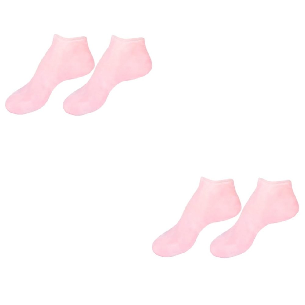 HAKIDZEL 2pairs Ankle Socks for Women Men Foot Skin Socks Protective Moisturizing Sebs Dry Elastic Material