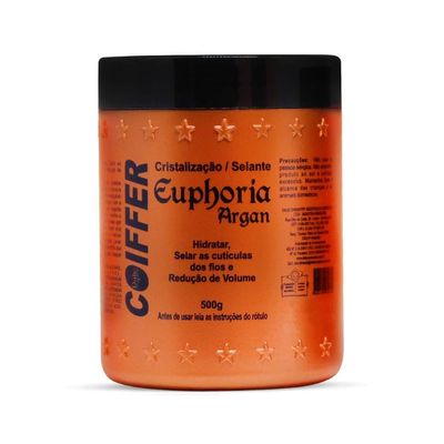 Coiffer Euphoria Argan Crystallization and Sealant for Hair, Less Volume, Smooth Strands, No Frizz and More Hydratation, Perfect for Curly Hair, Hair Reconstrution, 16 oz (500g)