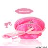 Barbie Pink Makeup Bag Set Official License, Quilted Large and Small Cosmetic Travel Bag, Cute Make Up Bags view 3
