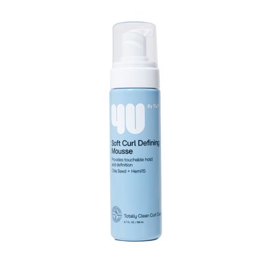 4U by Tia Soft Curl Defining Mousse - 3A-4C Hair Foam Formulated with Chia Seed and Hemi15 to deliver soft, frizz-free, volumized curls with all-day shine and hold (6.7 FL OZ)