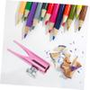 SOESFOUFU Metal Eyeliner Sharpener Portable Manual Dual-Sided Pencil Sharpener for Gel and Eyebrow Pencils Compact Design for Students and Artists Easy to Use and Carry Pink view 3