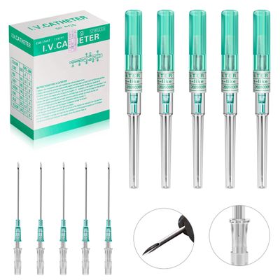 WZPB 18G Catheter Piercing Needles - 50 Pcs WZPB Ear Nose Piercing Needles IV Piercing Catheter Needles for Lip Tongue Belly Navel Nipple Cartilage Piercing Kit