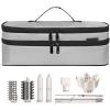 OUUTMEE Double Layer Travel Carrying Case Compatible with Shark Flexstyle, Storage Case for Revlon One-Step Hair Dryer and Volumizer Hot Air Brush Portable Organizer Bag for Dyson Airwrap Styler view 1