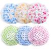 ASTIMESA 6 Pcs Colorful Shower Cap Reusable Waterproof, Plastic Hair Caps with Elastic Band, Cute Pattern Disposable Hair Cover Hat for Women Man Bathing Conditioner Spa Salon (5 colors) view 1