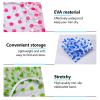 ASTIMESA 6 Pcs Colorful Shower Cap Reusable Waterproof, Plastic Hair Caps with Elastic Band, Cute Pattern Disposable Hair Cover Hat for Women Man Bathing Conditioner Spa Salon (5 colors) view 3
