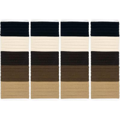 100 pcs Ouchless Hairs Ties, Cotton Seamless Ponytail Holders, Damage-free Elastics Hair Bands for All Hair Types