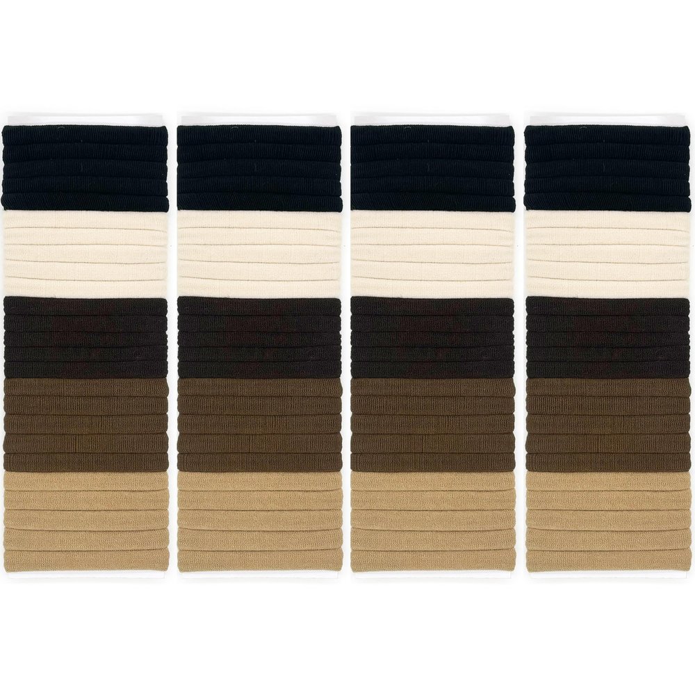 100 pcs Ouchless Hairs Ties, Cotton Seamless Ponytail Holders, Damage-free Elastics Hair Bands for All Hair Types