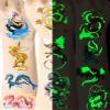 140 Pieces Luminous Dragon Temporary Tattoos Dragon Party favors for Kids Adults,Glow in The Dark Dragon Tattoos Stickers Party Supplies Dragon Birthday Party Favors Goodie Bag Fillers view 1