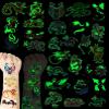 140 Pieces Luminous Dragon Temporary Tattoos Dragon Party favors for Kids Adults,Glow in The Dark Dragon Tattoos Stickers Party Supplies Dragon Birthday Party Favors Goodie Bag Fillers view 2