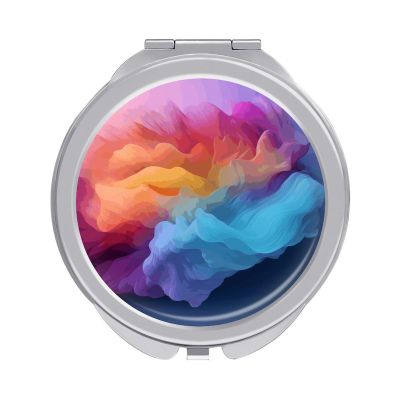 NWGHM Travel Mirror Color Gradient Makeup Mirror Double-Sided Compact Mirror Portable 1x/2x Magnifying Mirror Metal Pocket Mirror for Purse Pocket Travel Present 2.4 Inch