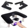 Arm Rest for Nails Tech with Adjustable Base,U shaped Comfortable Manicure Nail Hand Rest Stand Pillow Cushion for Acrylic Nail Art Tech(Black) view 1