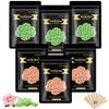Wax Beads for Hair Removal, Bouvetan 1.3Lb/21oz Hard Wax Beans for Brazilian Waxing, Hard Wax for Eyebrow, Face, Bikini, Legs, Arms for Women Men Hair Removal with 10pcs Spatulas, 6 Packs view 1