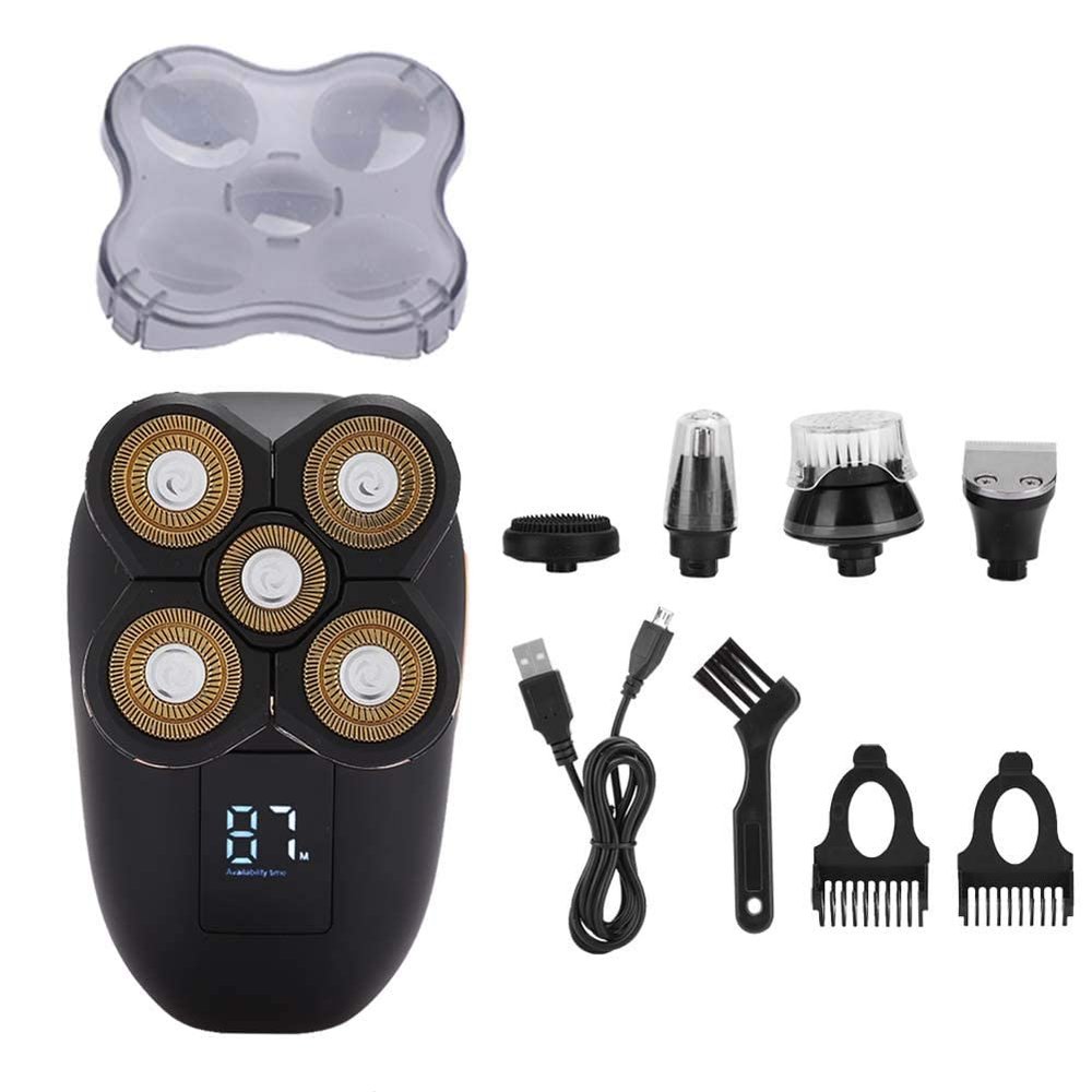 BJFSEAFN 5 in 1 Multifunctional Shaver Men Electric Shaver Razor Wet & Dry Razor Hair Beard Trimmer Razor Shaving Machine