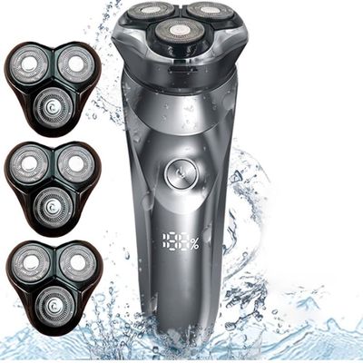 BJFSEAFN Electric Shaver for Men Beard Trimmer Machine Shaving Electric Razor Trimmer Beard Shaving Machine with 3 Cutter Heads