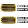 SUNJCO New 2-pack Replacement Foil and Cutters for Ba-Byliss PRO Double Foil Shaver, Replacement Foil for Ba-Byliss PRO FXFS2 Shaver, (Gold) view 2