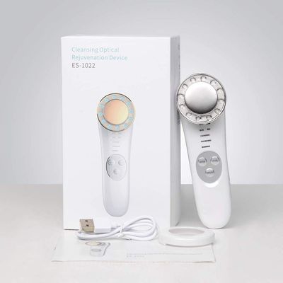 5-in-1 Skin Tightening Face Machine Microcurrent Facial Device, White
