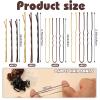 480 Pcs Bobby Pins Hair Pins Kit, U Shaped Hair Pins for Buns, Hair Pins for Women, Hair Rubber Bands with Box, 2/2.36/2.76inch Black Bobby Pins Brown Hair Blonde Hair Pins for Styling view 2