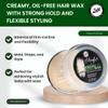 SLIK Cream Wax Strong Hold Hair Styling Wax 140g / 5oz - Flexible, Smooth Finish, Easy Wash Out - Perfect for Men, Women, Teens, and Kids view 2