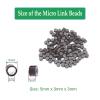 1000Pcs Hair Extension Beads Micro link Rings, 5mm Silicone Lined MicroLink Rings Hair Extensions Tool (Dark Brown) view 3