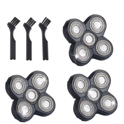 3 Pack Shaver Replacement Blades for Fre*bi*d Bald Men Head Shaver Kit, 5 Blades Head Shaver Replacement Heads,Head and Face Electric Razor Shaver Heads