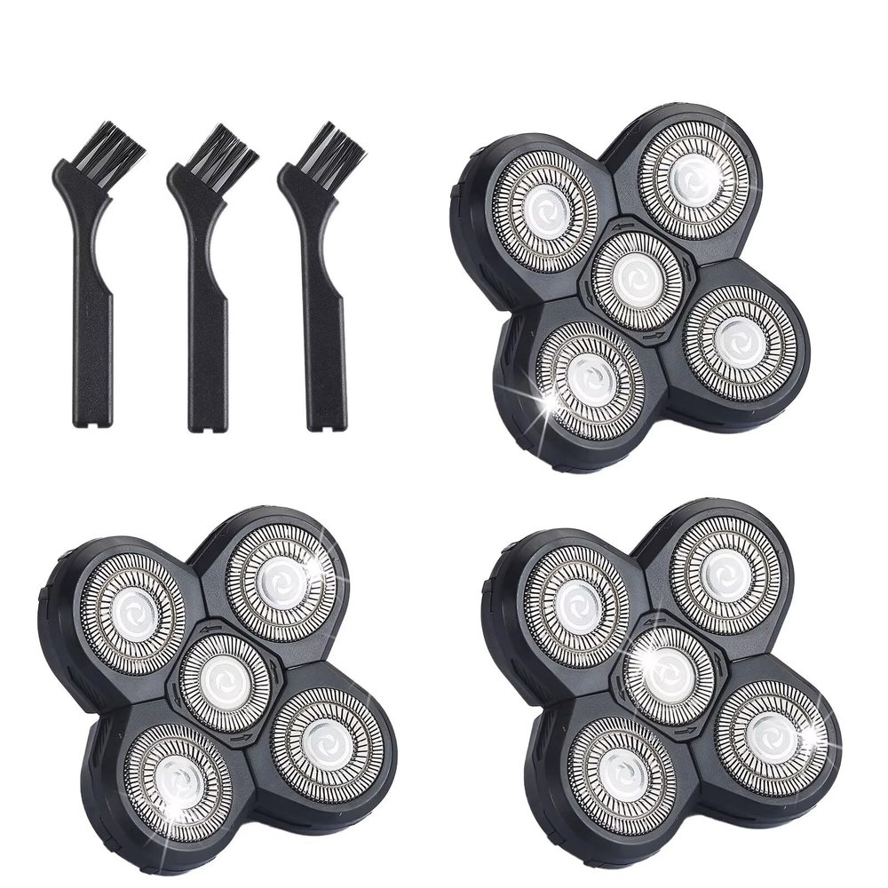 3 Pack Shaver Replacement Blades for Fre*bi*d Bald Men Head Shaver Kit, 5 Blades Head Shaver Replacement Heads,Head and Face Electric Razor Shaver Heads