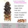 10 Inch Pre Looped Crochet Hair for Black Women - Gogo Curl/Beach Curl/Ocean/Water/Deep Wave Crochet Hair 8 Packs, Synthetic Hair Tangle-Free Natural Look Curly Hair Extensions (1B/27) view 3