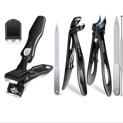 Nail Clippers for Men Thick Nails,Upgrade Straight Toenail Clippers for Seniors with Wide Opening,Large Slanted Nail Clippers for Men Thick Ingrown Nails with Wide Opening, Angled Head Nail Clipper Cu