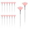 14 Pieces Face Mask Brush Applicator Fluffy Fan Makeup Brush Facial Brush Esthetician Makeup Brushes Acid Applicator Soft Esthetician Brush Fan Brushes for Facial Women Mud Cream Clay Mask Makeup Tool view 1