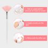 14 Pieces Face Mask Brush Applicator Fluffy Fan Makeup Brush Facial Brush Esthetician Makeup Brushes Acid Applicator Soft Esthetician Brush Fan Brushes for Facial Women Mud Cream Clay Mask Makeup Tool view 4