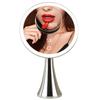 9inch Lighted Round Makeup Vanity Mirror, 5X/10X Dual Magnification with Ultra Bright LED Lights Beauty Mirror, Rechargeable, Cordless, Touch Control Adjustable Brightness, Brushed Stainless Steel view 1