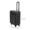 AreMOLO Rolling Makeup Case, Makeup Train Box Large Storage Travel Make-up Trolley Cosmetic Travel Organizer with 3 Side Drawers & Wheels, Cosmetic Case Salon Barber Bag Traveling Cart, Load 44.09lbs view 2
