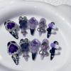 Handmade Wearable Nail Patches - Detachable and Reusable Fake Nails(L) view 1