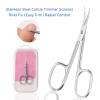 Cuticle Scissors Stainless Steel Cuticle Trimmer Scissors for Manicure and Pedicure Curved Nail Scissors Beauty Grooming Kit for Nail, Eyebrow, Eyelash view 4