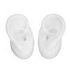 Fake Piercings, Fake Ear Piercing Reusable Left Right Ear Piercing Practice Model Silicone Ear Model Fake Ear Piercings for Jewelry Display Acupuncture Mannequin Learning (White) view 1