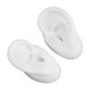 Fake Piercings, Fake Ear Piercing Reusable Left Right Ear Piercing Practice Model Silicone Ear Model Fake Ear Piercings for Jewelry Display Acupuncture Mannequin Learning (White) view 4