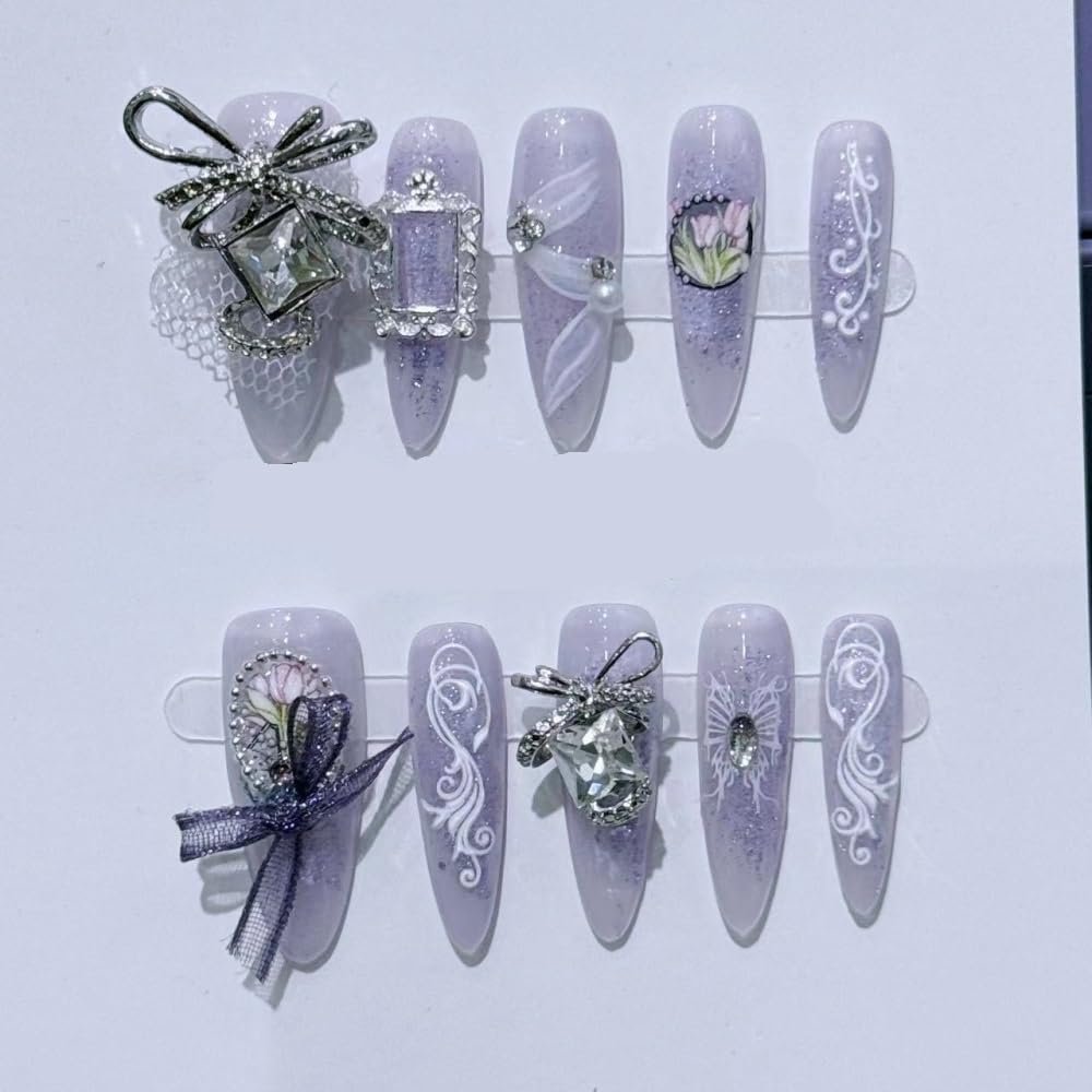 Handmade Nail Wearing Tulip Flower Nail Art Patch(S)