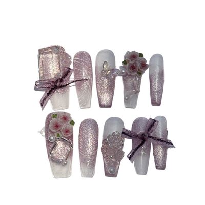Handmade Wearable Nail Art, Removable Nail Patches, Fake Nails(S)