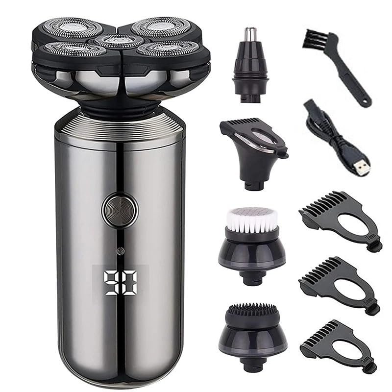 BJFSEAFN 5 in 1 Electric Shaver Men Beard Trimmer IPX6 Waterproof Shaving Machine USB Charging Razor Clipper Multifunction Grooming Kits