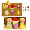 Kids Bath Bombs  6 Pack Fruit-Shaped Scented Bath Bombs with Surprise Inside, Natural & Non-Toxic, Gifts for Teens, Girls & Boys, Christmas & Stocking Stuffers view 1
