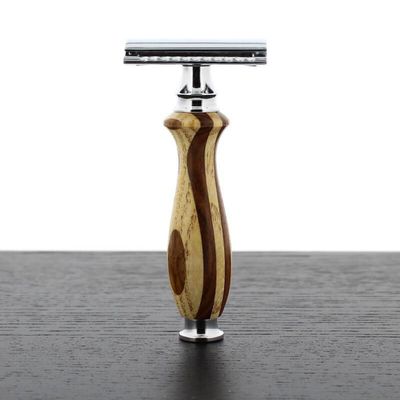 West Coast Shaving Natural Collection Razor 38WS, Rosewood & White Ash (Open Comb)