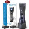 HUMMINGBIRD MK6 Body Hair Trimmer for Men  Wide Ceramic Blade, No Nick, No Cut, Ball Trimmer & Body Shaver, Waterproof, USB-C Rechargeable, LED Display, Charging Dock & Travel Pouch, Body Groomer view 1