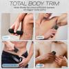HUMMINGBIRD MK6 Body Hair Trimmer for Men  Wide Ceramic Blade, No Nick, No Cut, Ball Trimmer & Body Shaver, Waterproof, USB-C Rechargeable, LED Display, Charging Dock & Travel Pouch, Body Groomer view 4