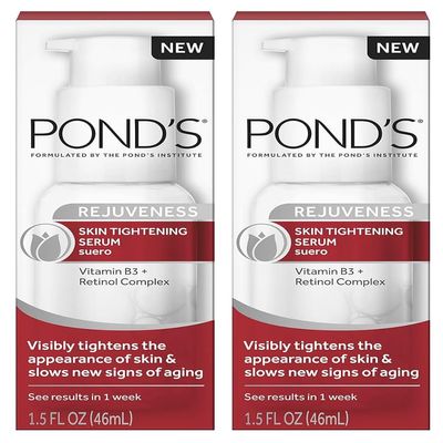 Pond's Skin Tightening Serum Visibly Tightens The Appearance Of Skin & Helps Slow New Signs of Aging Rejuveness Face Serum 1.5 Oz - 2 PACK
