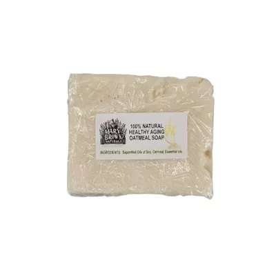 100% Natural Healthy Aging Oatmeal Refresh Soap - Various Cuts (Travel cut 4-4.9 oz, Wooden Soap Dish)