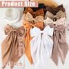 10 PCS Large Hair Bows Ribbon Bow for Women,Hair Bows for Womens,Oversized Long-tail Cute Aesthetic Hair Accessories,Large Hair Barrettes for Women,Big Bows for GirlsWarm brown view 2