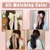10 PCS Large Hair Bows Ribbon Bow for Women,Hair Bows for Womens,Oversized Long-tail Cute Aesthetic Hair Accessories,Large Hair Barrettes for Women,Big Bows for GirlsWarm brown view 4