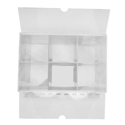 10 Layers Acrylic Eyelash Storage Box, Eyelash Extension Compartment Box Storage Organizer Makeup Organizer False Eyelashes Glue Pallet Holder Accessories (White)