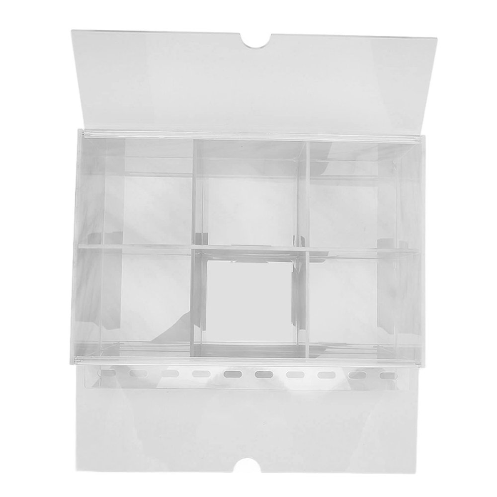 10 Layers Acrylic Eyelash Storage Box, Eyelash Extension Compartment Box Storage Organizer Makeup Organizer False Eyelashes Glue Pallet Holder Accessories (White)